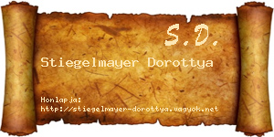 Stiegelmayer Dorottya névjegykártya